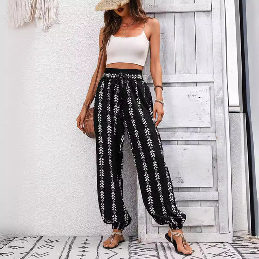 Mesh Wide-leg Casual Pants