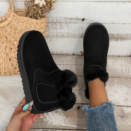 Thickened Velvet Ankle Boots