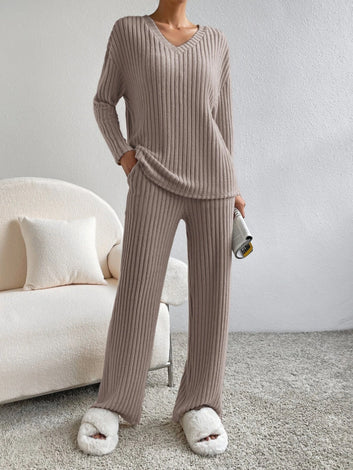 Long-sleeved Top And Casual Pants