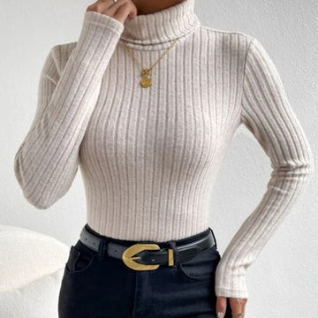 Long-sleeved Striped Knitted Top