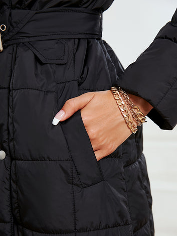 Ladies Black Padded Coat