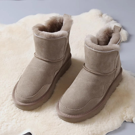 Snow Boots Thick Bottom Fleece-lined